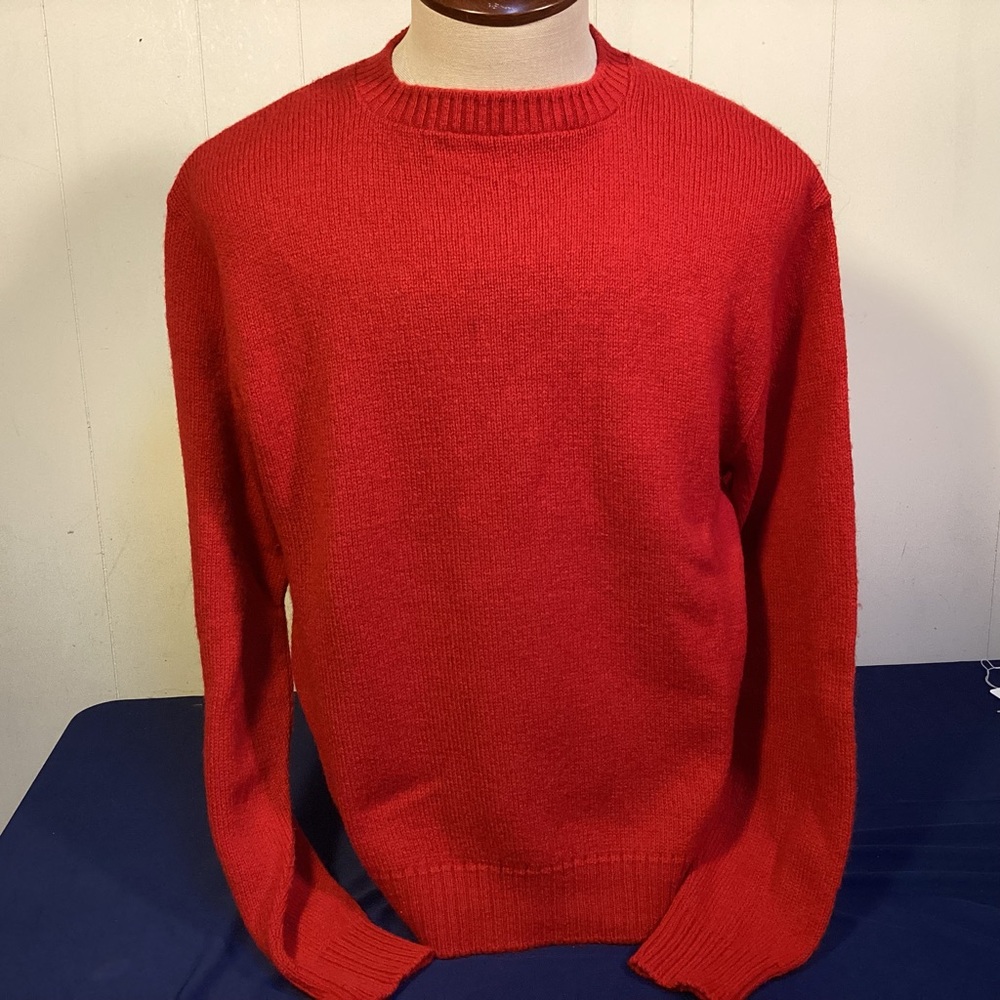 Jantzen classic Mens crewneck wool red sweater